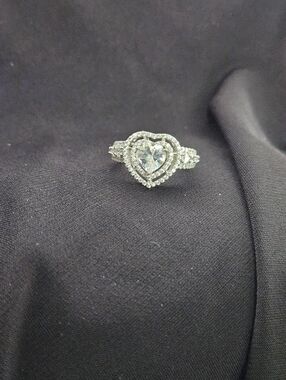 Elegant Sterling Silver Heart Ring